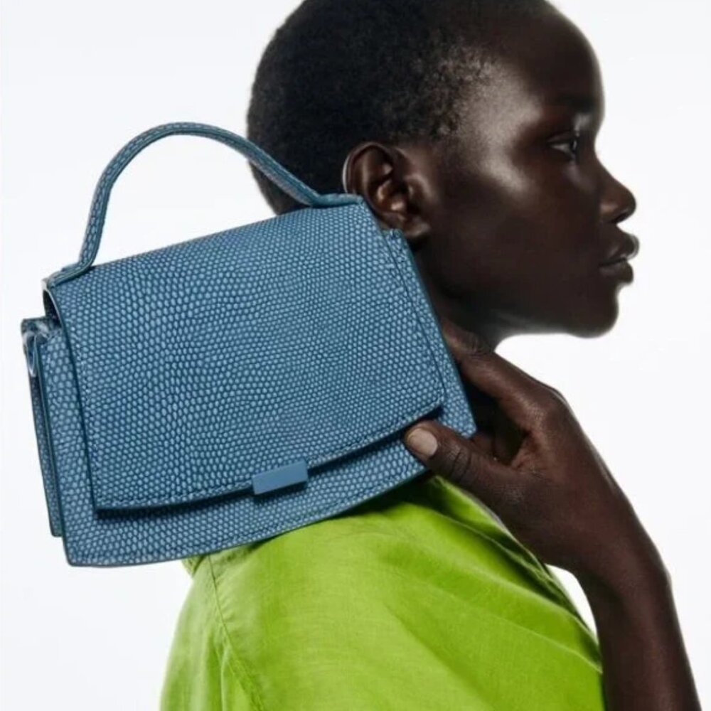 Zara Embossed Crossbody Bag